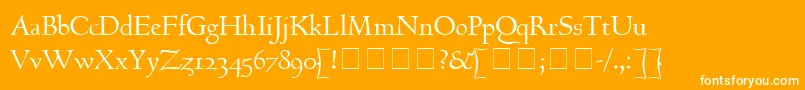 GoudyHundred Font – White Fonts on Orange Background