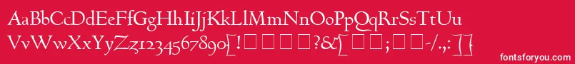 GoudyHundred Font – White Fonts on Red Background