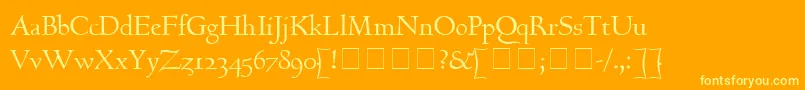 GoudyHundred Font – Yellow Fonts on Orange Background