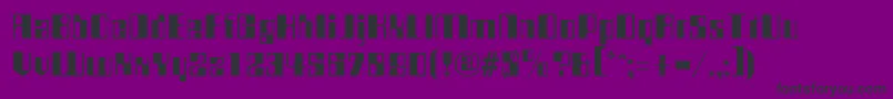 Czcionka CompstyleRegular – czarne czcionki na fioletowym tle