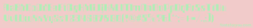 CompstyleRegular Font – Green Fonts on Pink Background