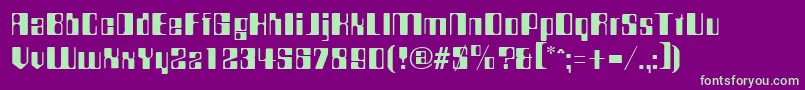CompstyleRegular Font – Green Fonts on Purple Background