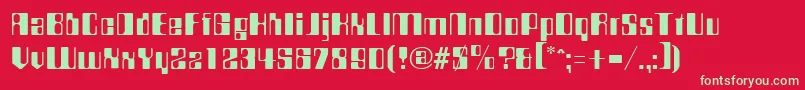 CompstyleRegular Font – Green Fonts on Red Background
