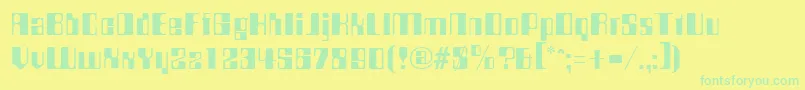 Czcionka CompstyleRegular – zielone czcionki na żółtym tle