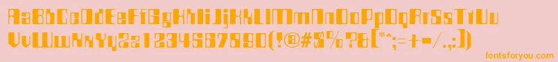 CompstyleRegular Font – Orange Fonts on Pink Background