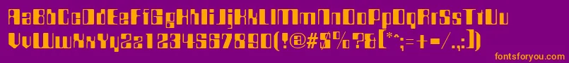 CompstyleRegular Font – Orange Fonts on Purple Background
