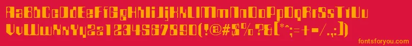 CompstyleRegular Font – Orange Fonts on Red Background