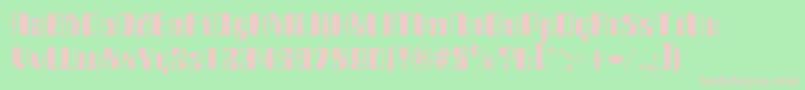 フォントCompstyleRegular – 緑の背景にピンクのフォント