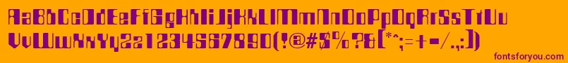 CompstyleRegular Font – Purple Fonts on Orange Background