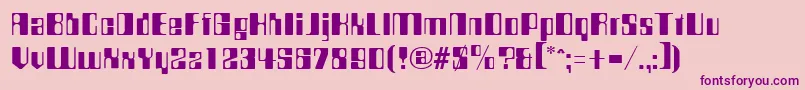 CompstyleRegular Font – Purple Fonts on Pink Background