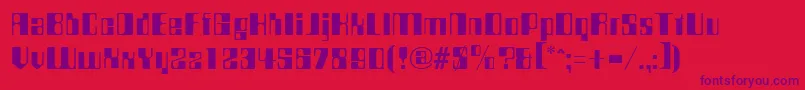 CompstyleRegular Font – Purple Fonts on Red Background