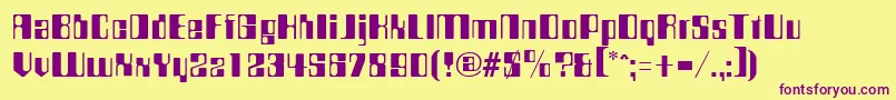 CompstyleRegular Font – Purple Fonts on Yellow Background