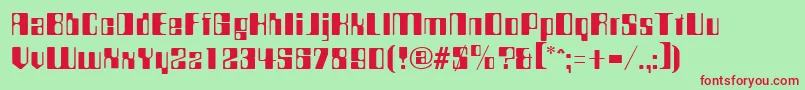 CompstyleRegular Font – Red Fonts on Green Background