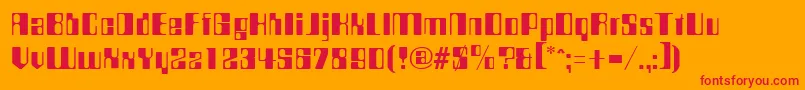 CompstyleRegular Font – Red Fonts on Orange Background