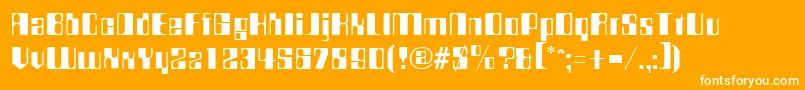 CompstyleRegular Font – White Fonts on Orange Background