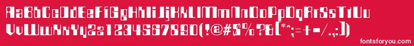 Шрифт CompstyleRegular – белые шрифты на красном фоне