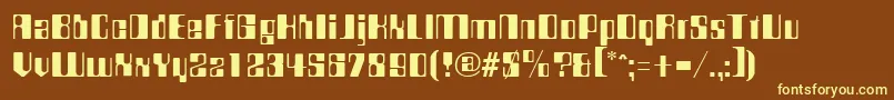 CompstyleRegular Font – Yellow Fonts on Brown Background