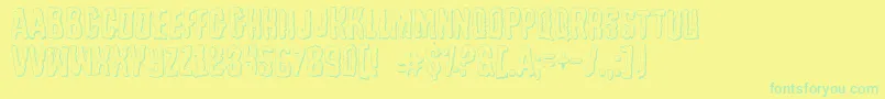 Шрифт Tussleo – зелёные шрифты на жёлтом фоне