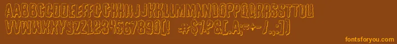Tussleo Font – Orange Fonts on Brown Background