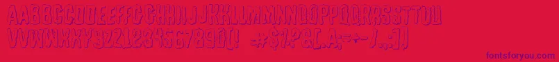 Tussleo Font – Purple Fonts on Red Background