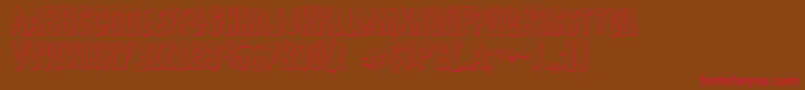 Tussleo Font – Red Fonts on Brown Background