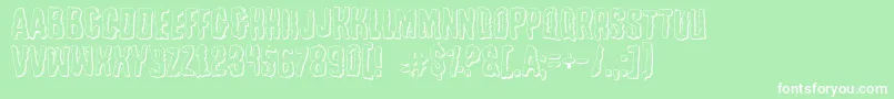 Tussleo Font – White Fonts on Green Background
