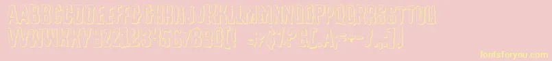 More about Tussleo Font Tussleo Font – Yellow Fonts on Pink Background