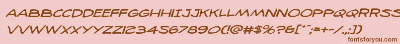 98bottlesexpandital Font – Brown Fonts on Pink Background