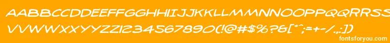 98bottlesexpandital Font – White Fonts on Orange Background
