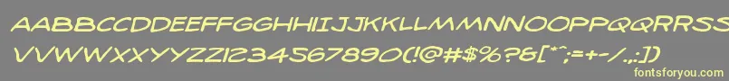 98bottlesexpandital Font – Yellow Fonts on Gray Background