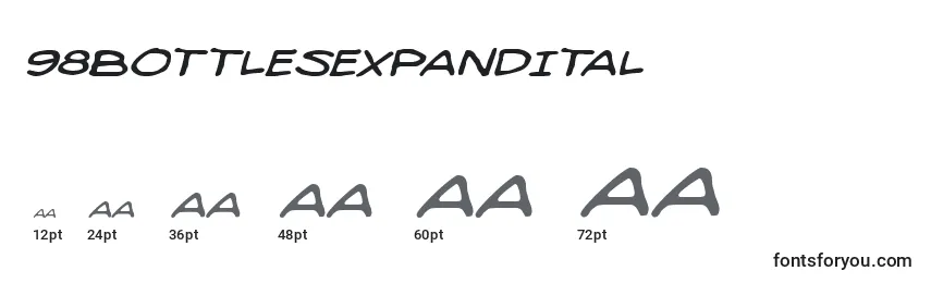 98bottlesexpandital Font Sizes