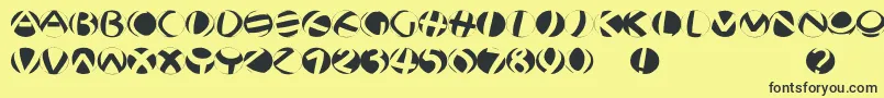 Jonasfragmentsround Font – Black Fonts on Yellow Background