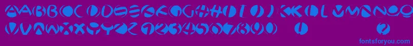 Jonasfragmentsround Font – Blue Fonts on Purple Background