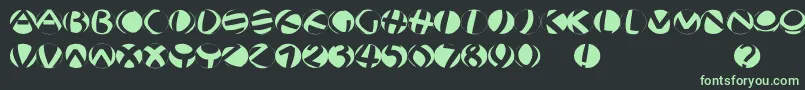 Jonasfragmentsround Font – Green Fonts on Black Background