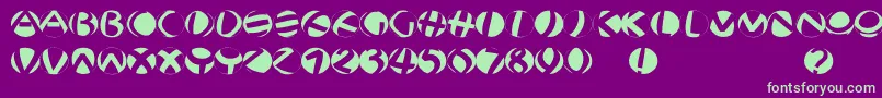 Jonasfragmentsround Font – Green Fonts on Purple Background