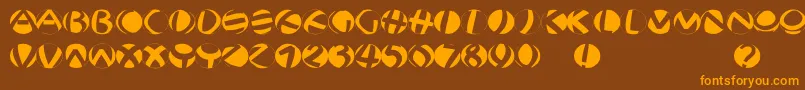 Jonasfragmentsround Font – Orange Fonts on Brown Background