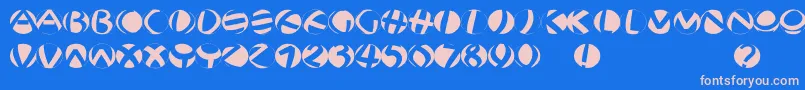 Jonasfragmentsround Font – Pink Fonts on Blue Background