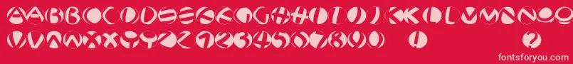 Jonasfragmentsround Font – Pink Fonts on Red Background