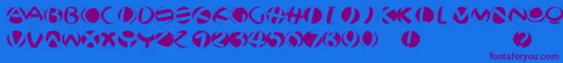 Jonasfragmentsround Font – Purple Fonts on Blue Background