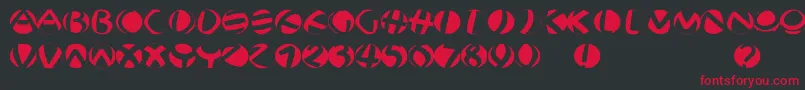 Jonasfragmentsround Font – Red Fonts on Black Background