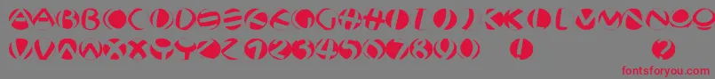 Jonasfragmentsround Font – Red Fonts on Gray Background
