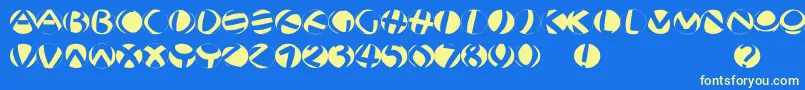 Jonasfragmentsround Font – Yellow Fonts on Blue Background