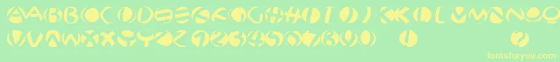 Jonasfragmentsround Font – Yellow Fonts on Green Background