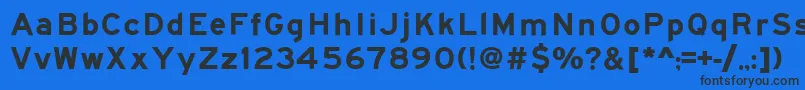 フォントRoadgeek2005SeriesEm – 黒い文字の青い背景