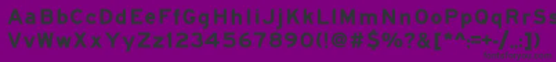 Roadgeek2005SeriesEm-fontti – mustat fontit violetilla taustalla