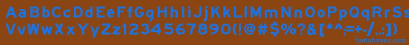Roadgeek2005SeriesEm Font – Blue Fonts on Brown Background