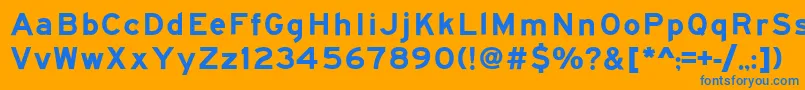 Roadgeek2005SeriesEm Font – Blue Fonts on Orange Background