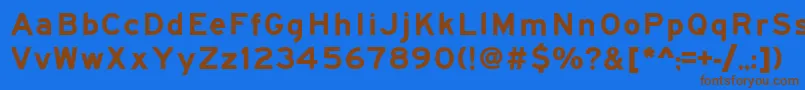 Roadgeek2005SeriesEm Font – Brown Fonts on Blue Background