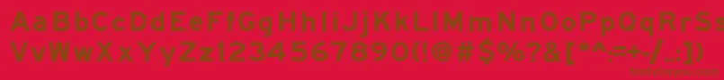 Roadgeek2005SeriesEm Font – Brown Fonts on Red Background
