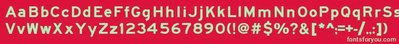 Roadgeek2005SeriesEm Font – Green Fonts on Red Background